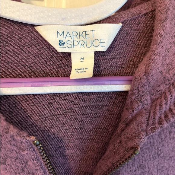 Market & Spruce Mauve Hooded Sweater - Picture 3 of 7